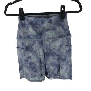 Evolution and Creation Womens High Waist Bike Biker Shorts Tie Dye Blue Gray S